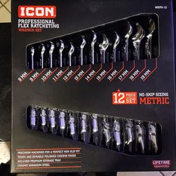 Icon Ratchet Wrench Set Q 12 Pc