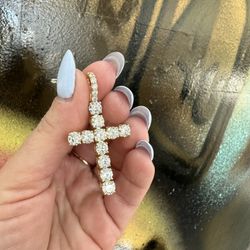 14k CROSS LAB DIAMOND 