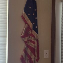 Wood Draped Flag