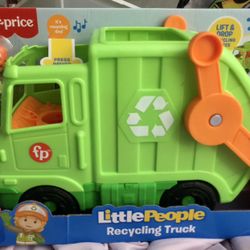 LITTLE PEOPLE RECYCLING TRUCK W SOUNDS SONGS NEW
