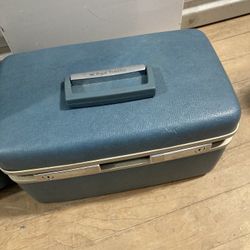 Vintage Hard Case Suitcase And Bag