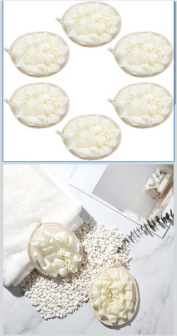 6 Pcs Bath Shower Pouf Sponge Mesh Pouf Shower Ball