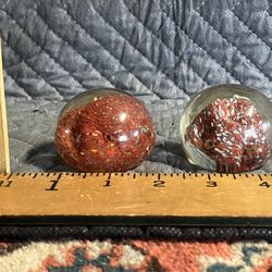 Vintage Art Glass Paper Weights