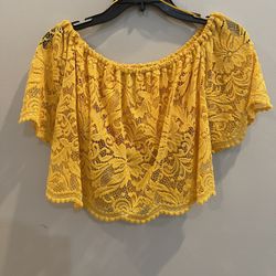 Mustard Off Shoulder/ Halter BandeauTop