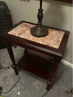 Marble antique side table
