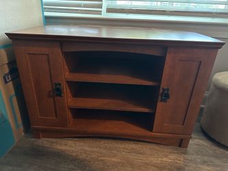 Wood TV stand