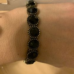 New Black stone stretchy bracelet