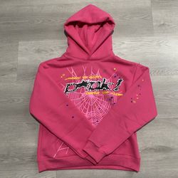 Pink Spider Hoodie Size Small