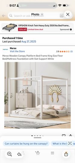 King size 4 poster bed frame