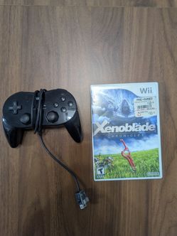Xenoblade Chronicles Wii with controller