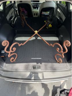 Custom Vintage Wrought Iron Coffee Table with Glass Top