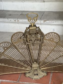 Vintage Brass Peacock Chimney Cover 