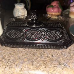 Ruby Red Avon Collection Butter Dish