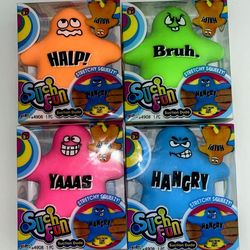 Such Fun Suction Dude Stretchy Squeezy Toys – New in Box