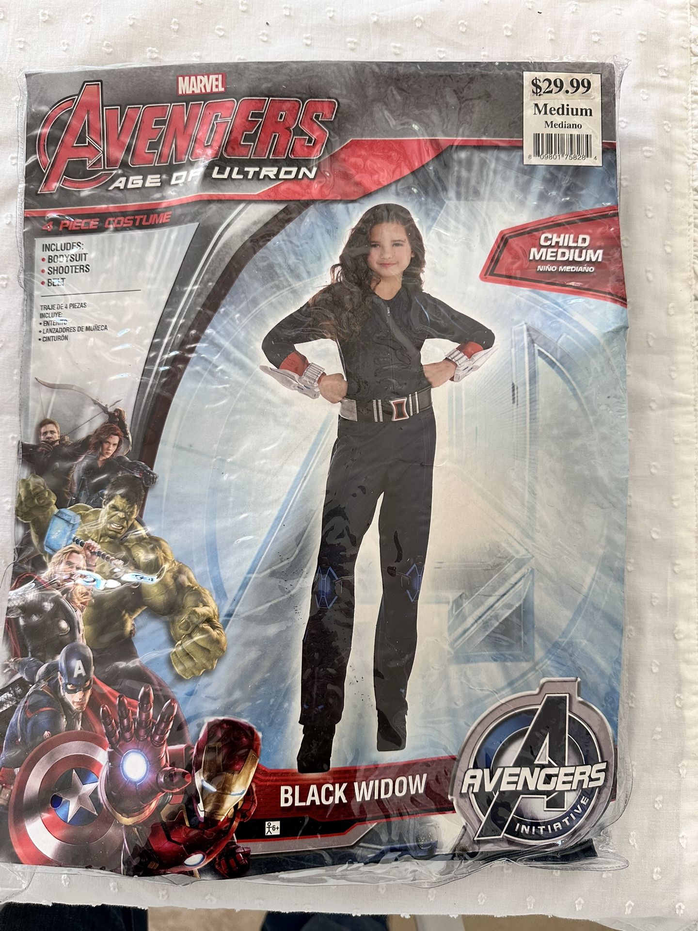 Avengers age of Ultron Black Widow Child Medium Halloween Costume 