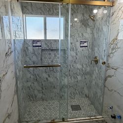 Double Slider Shower Glass 
