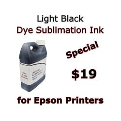Light Black Dye Sublimation Ink 1000ml Bottle for Epson Printers 