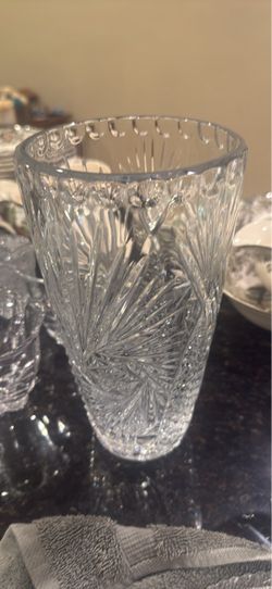 Cut Crystal Glass Vase
