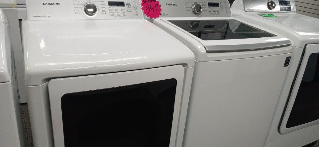 SET SAMSUNG WASHER AND DRYER WORK GREAT INCLUDING WARRANTY DELIVERY AVAILABLE