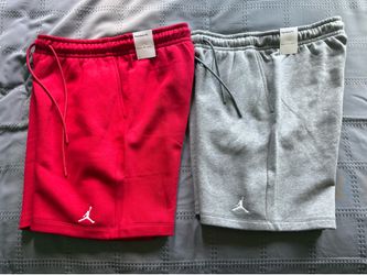 Jordan Shorts Standard Fit Red & Grey Size Medium