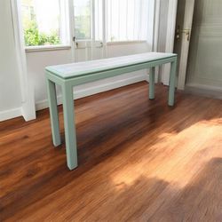 Entry Table : Sage Green & White washed Stain