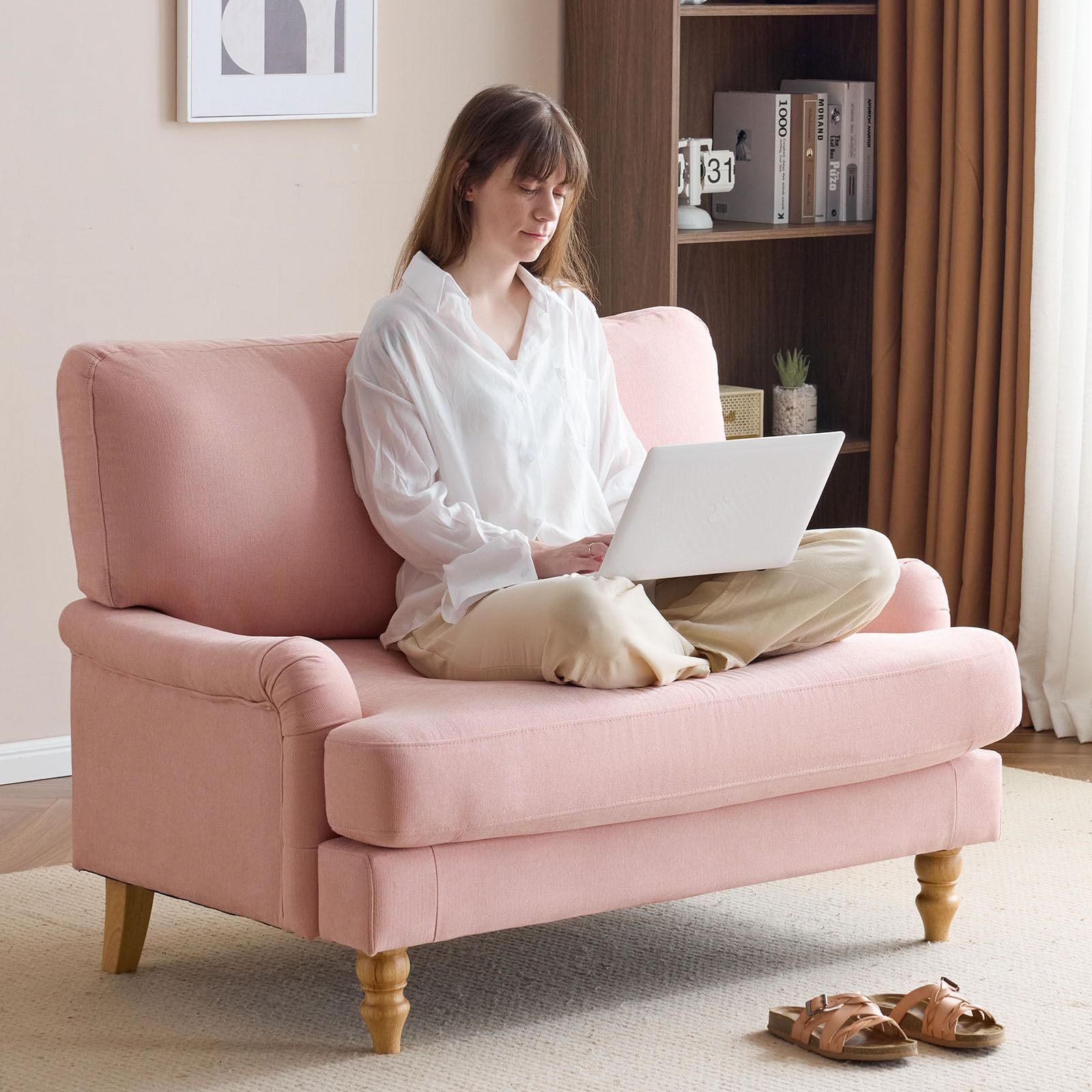Pink Oversized Accent Chair