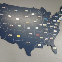 USA Map With Small License Plates Please See Description  $25