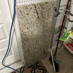 White Granite Slab Polished Routed Edges