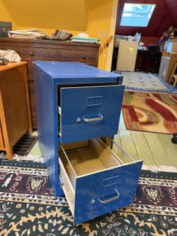 FREE file cabinet, metal, blue