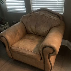 Leather Couch and Chair (never Used)