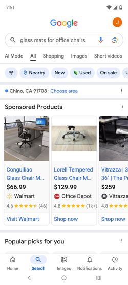 Glass Mats for computer chair