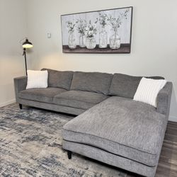 Gray Sectional Couch With Free Same Day Delivery 
