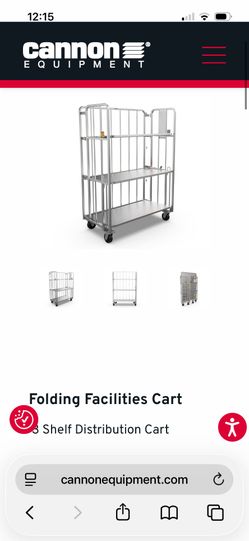 Folding carts with shelves