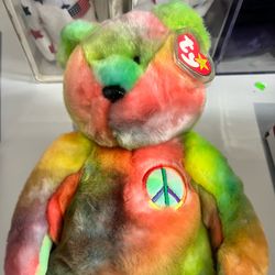 Vintage NEW Beanie Buddy Peace the Bear