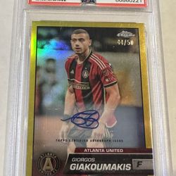 GIORGOS GIAKOUMAKIS AUTO GOLD /50 PSA 10 - 2023 TOPPS CHROME MLS