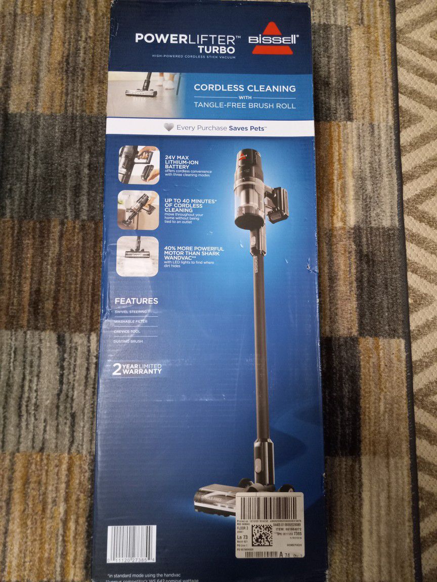 New Bissell Power Lifter Turbo Stick Vacuum 