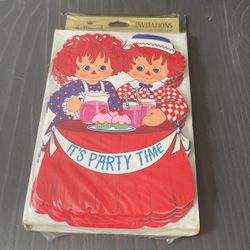 Vintage Raggedy Andy & Raggedy Ann Inventions Set Of 8 