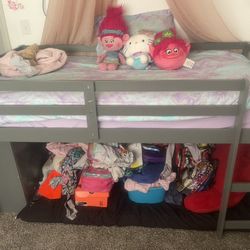 Twin Bunk Bed With Dresser / Shelf / Desk / Mattress 