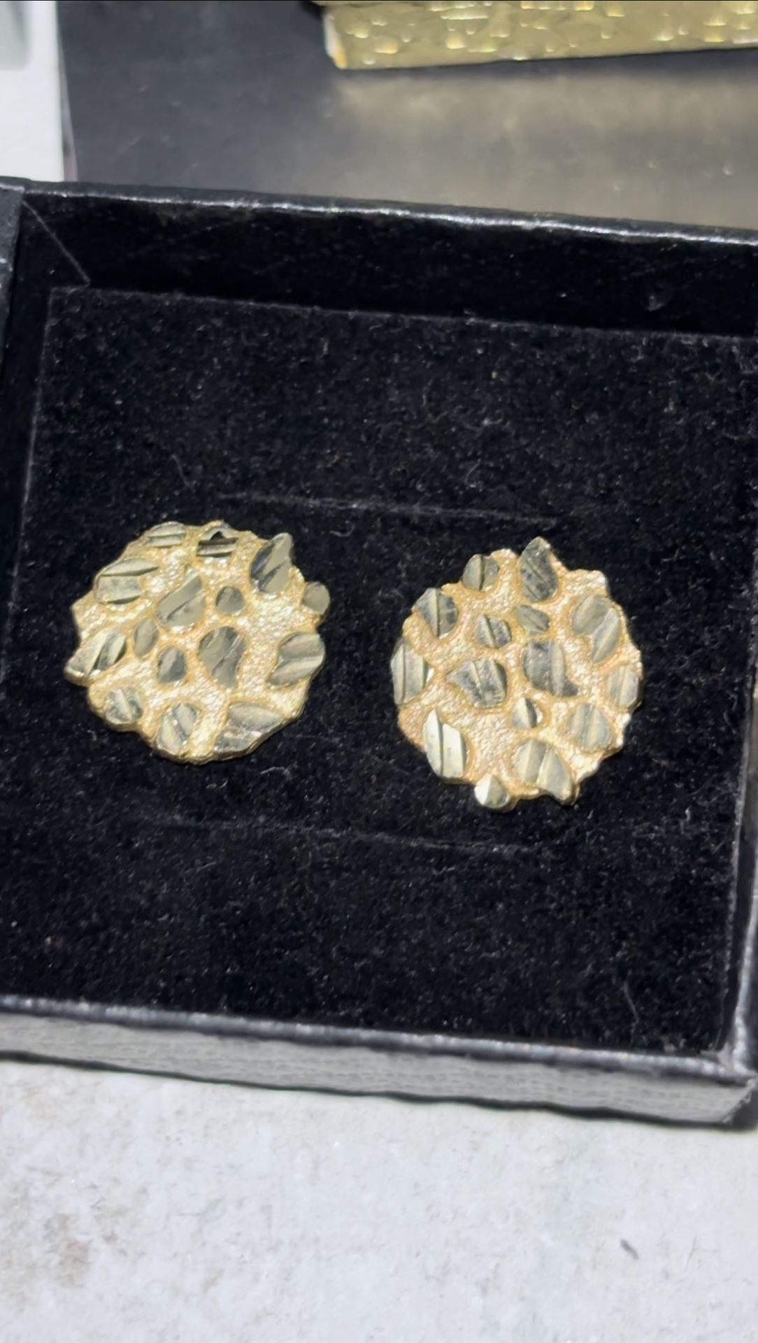 Gold Nugget Earring