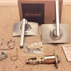 Schlage Century Collection with Latitude Passage Lever, Satin Chrome F10 LAT 626 CEN