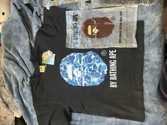 bape light blue camo size S