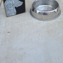 Dog Bowl And Picture 