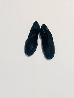 So Danca Black Leather Slip-On Jazz Shoes Size 4/4 1/2