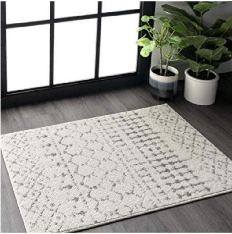 Moroccan Blythe Accent Rug, 2' x 3', Grey