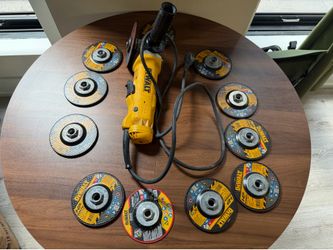 DeWalt 4.5” Angle Grinder w/ Extra Cutting & Grinding Wheels