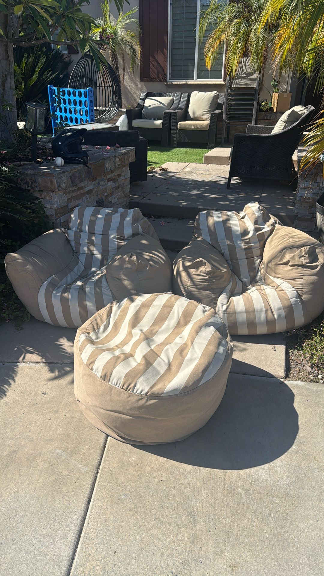 FREE beanbag chairs, and ottoman