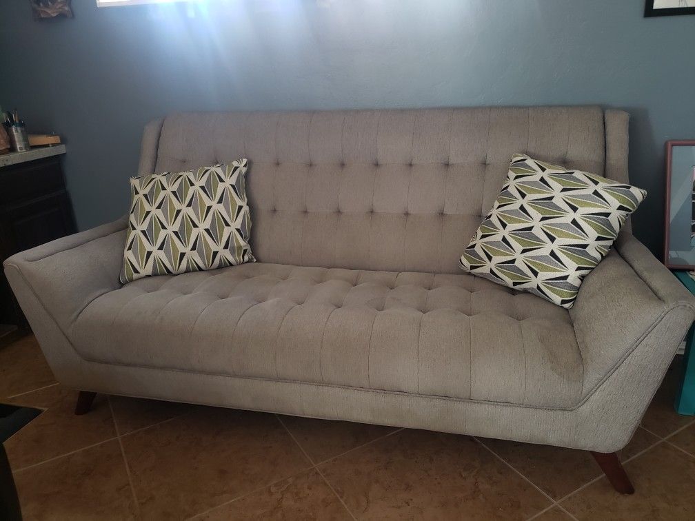 Midcentury-inspired loveseat