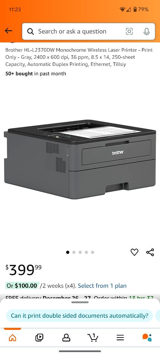 "Brother" Black Ink Printer
