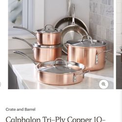 Calphalon Tri-Ply Copper 10- Piece Cookware Set