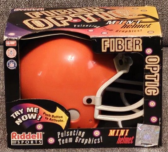 Cleveland Browns Official NFL Unisex Fiber Optic Riddell Mini Helmet